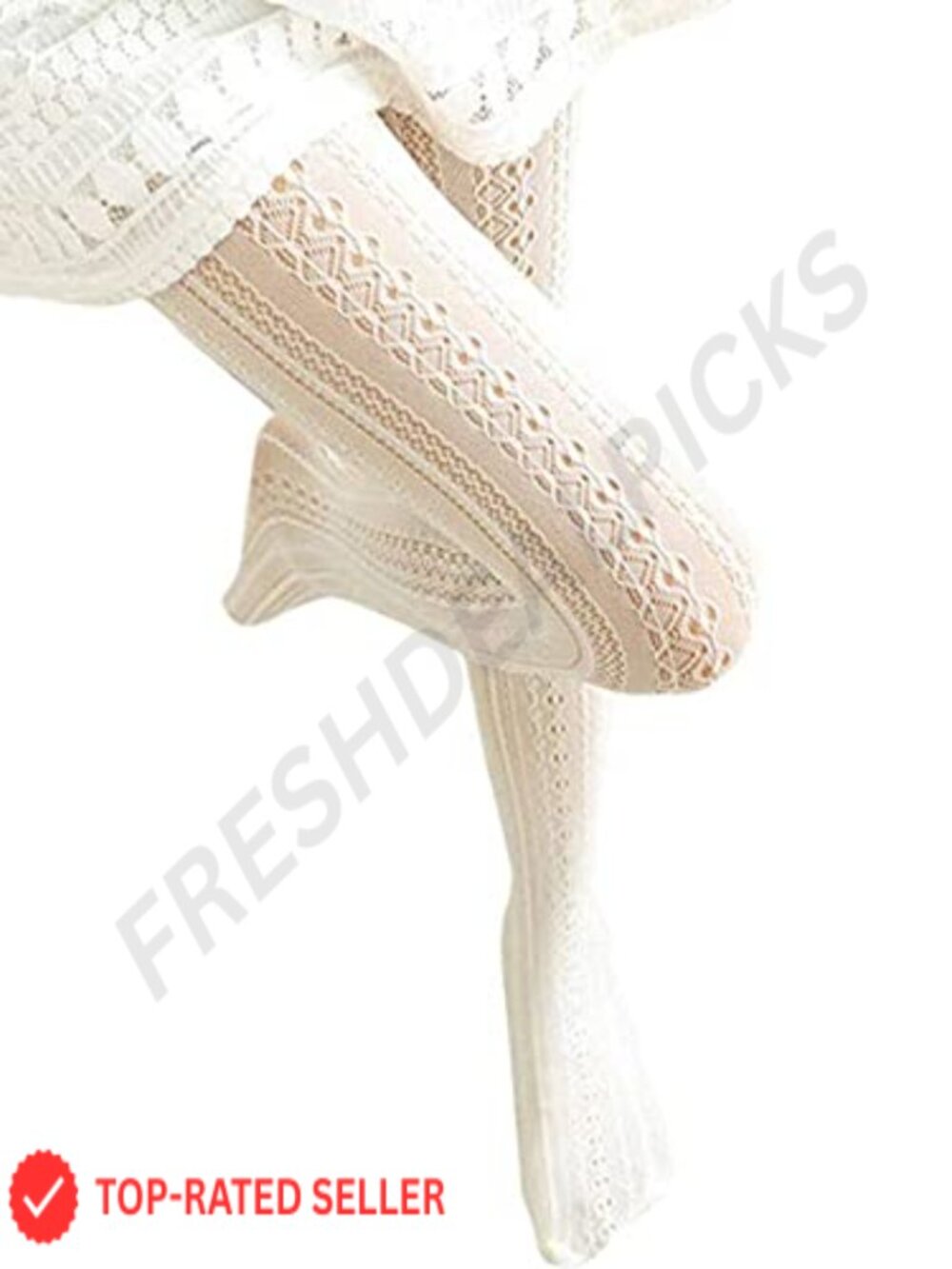 Fishnet Hollow Out Knitted Patterned Thick Warm Tights Pantyhose